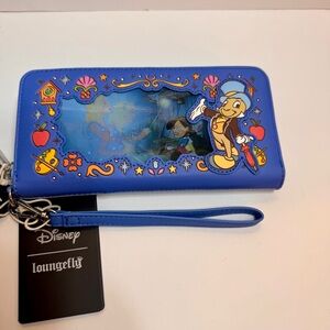 NWT loungefly Pinnochio Fairy Lenticular Wristlet Wallet Disney